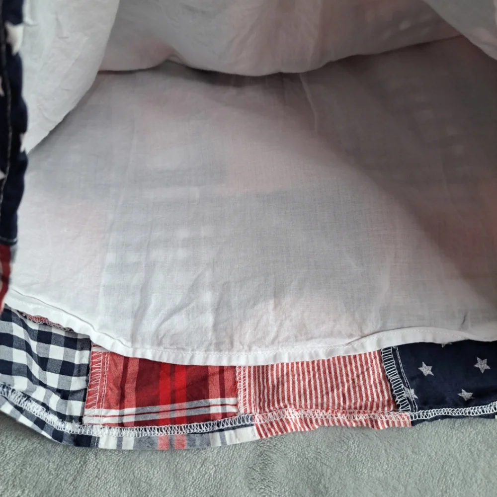 Gymboree Dress Girls 18-24 Months Plaid Stars Stripes Patchwork Lined